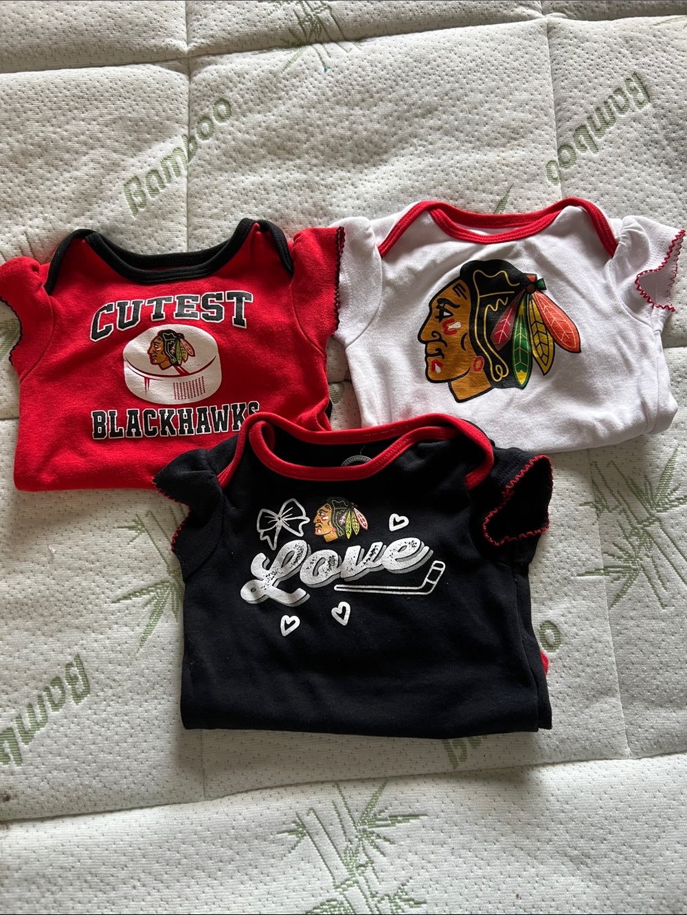 Infant Lot of 3 Bodysuits - Kansas City Chiefs 6-9 months
